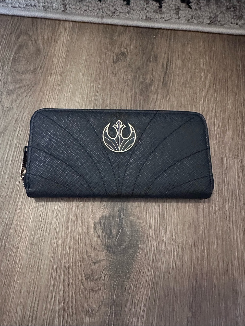 Loungefly Star Wars Republic Black Zip-Around Women's Wallet with Gold Emblem